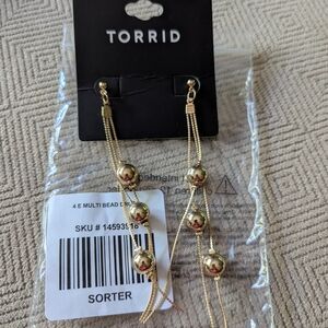 Torrid Gold Multi Bead Earrings